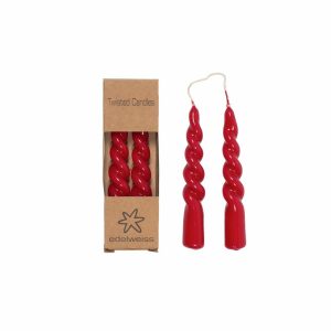 TWISTED Candles 2stk i eske Chili red