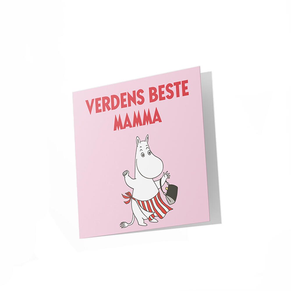 Mummi dobbeltkort - Verdens beste mamma 7,5 cm